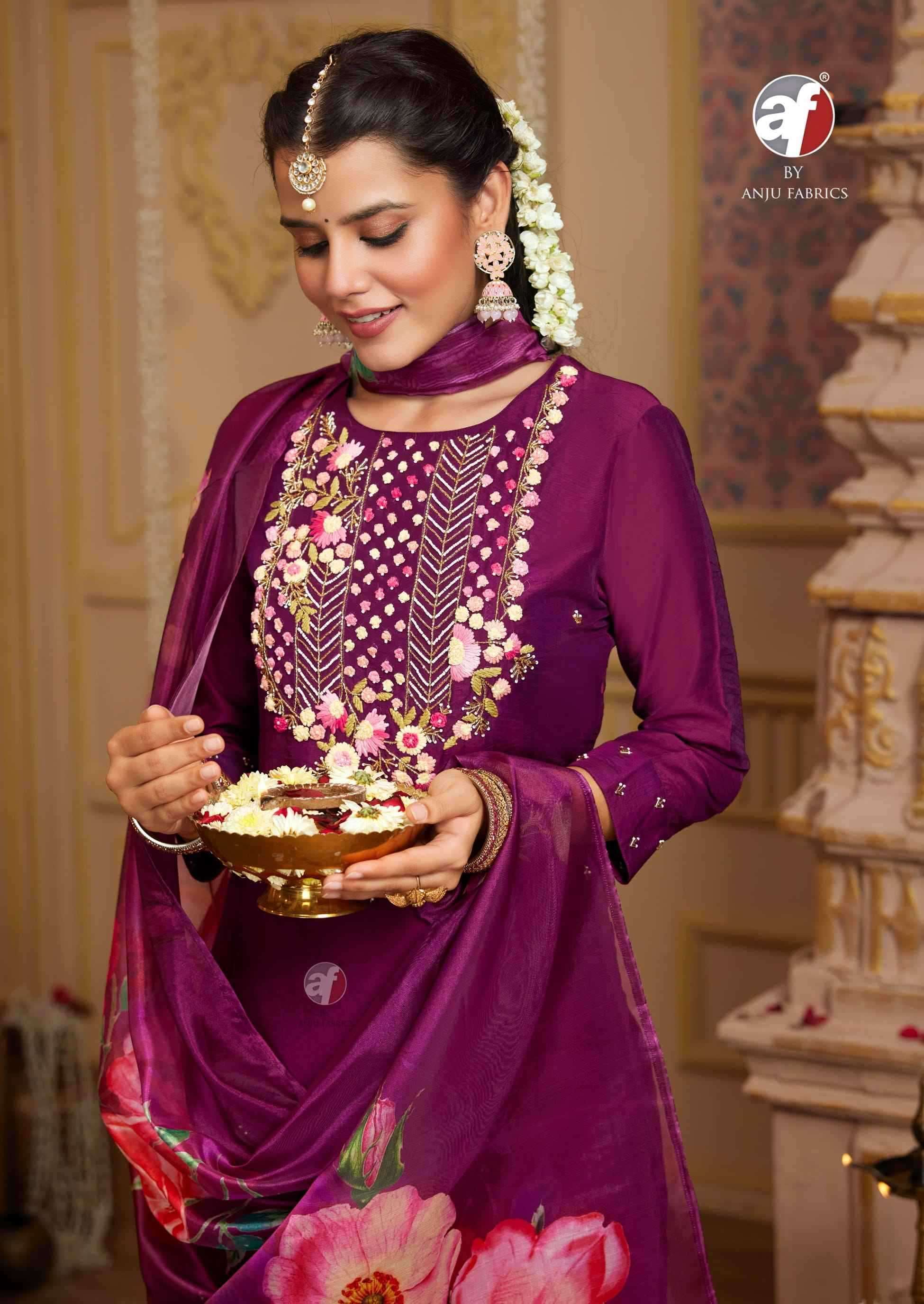 ANJU FABS PRESENTS SANGEET VOL-6 VISCOSE MODAL READYMADE PARTY WEAR PLUS SIZE SUITS CATALOG WHOLESALER AND EXPORTER 