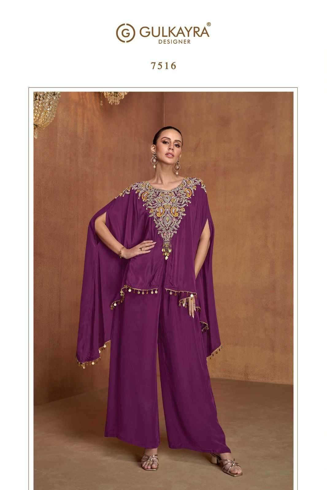 GULKAYRA DESIGNER PRESENTS FLORENCE VOL-2 READYMADE EMBROIDERY SILK PLAZZO STYLE 3PCS DRESS CATALOG WHOLESALER AND EXPORTER 