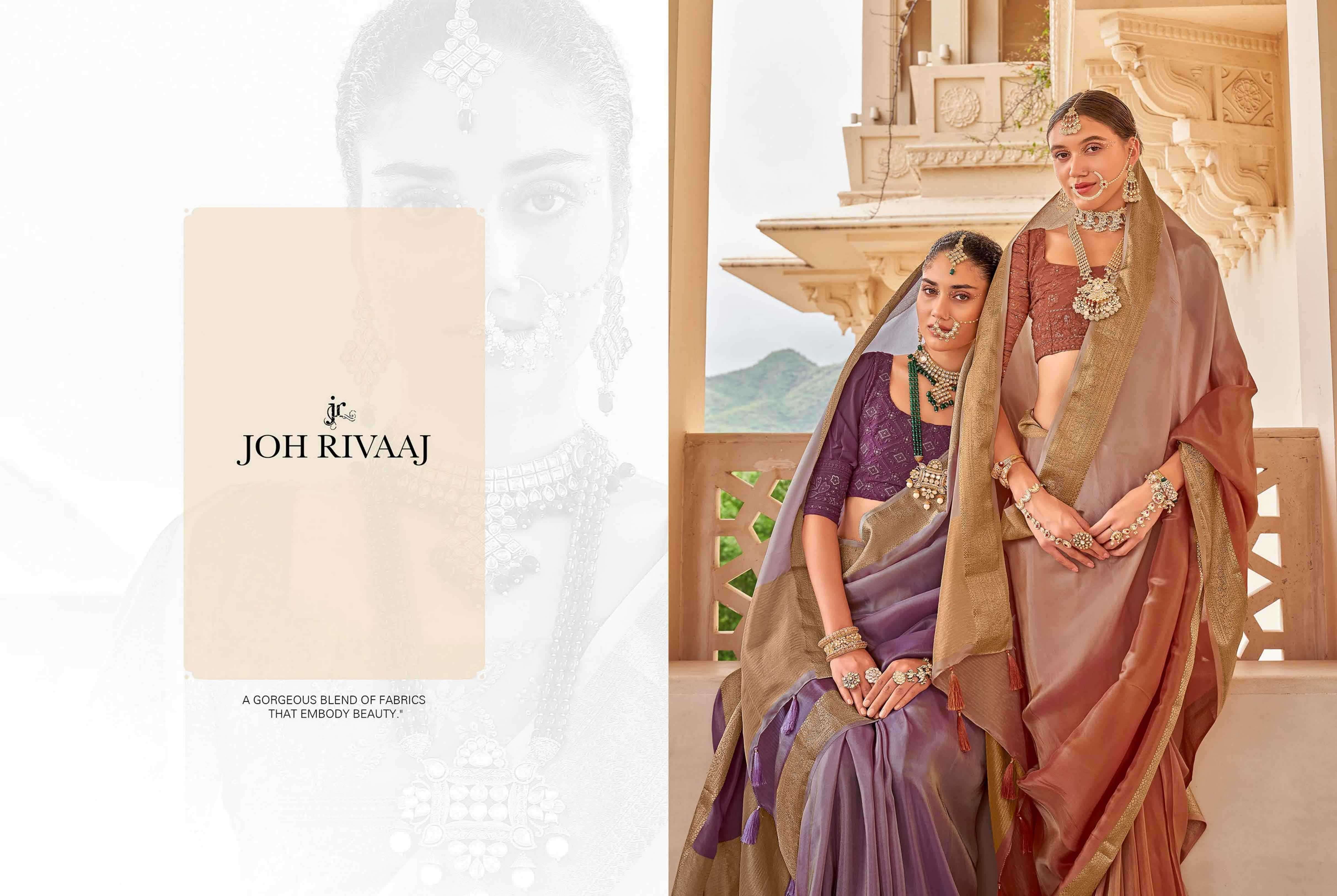 JOH RIVAAJ PRESENTS JAROKHA EXCLUSIVE SOFT SILK SAREE WITH LUCKNOWI WORK BLOUSE CATALOG WHOLESALER AND EXPORTER 