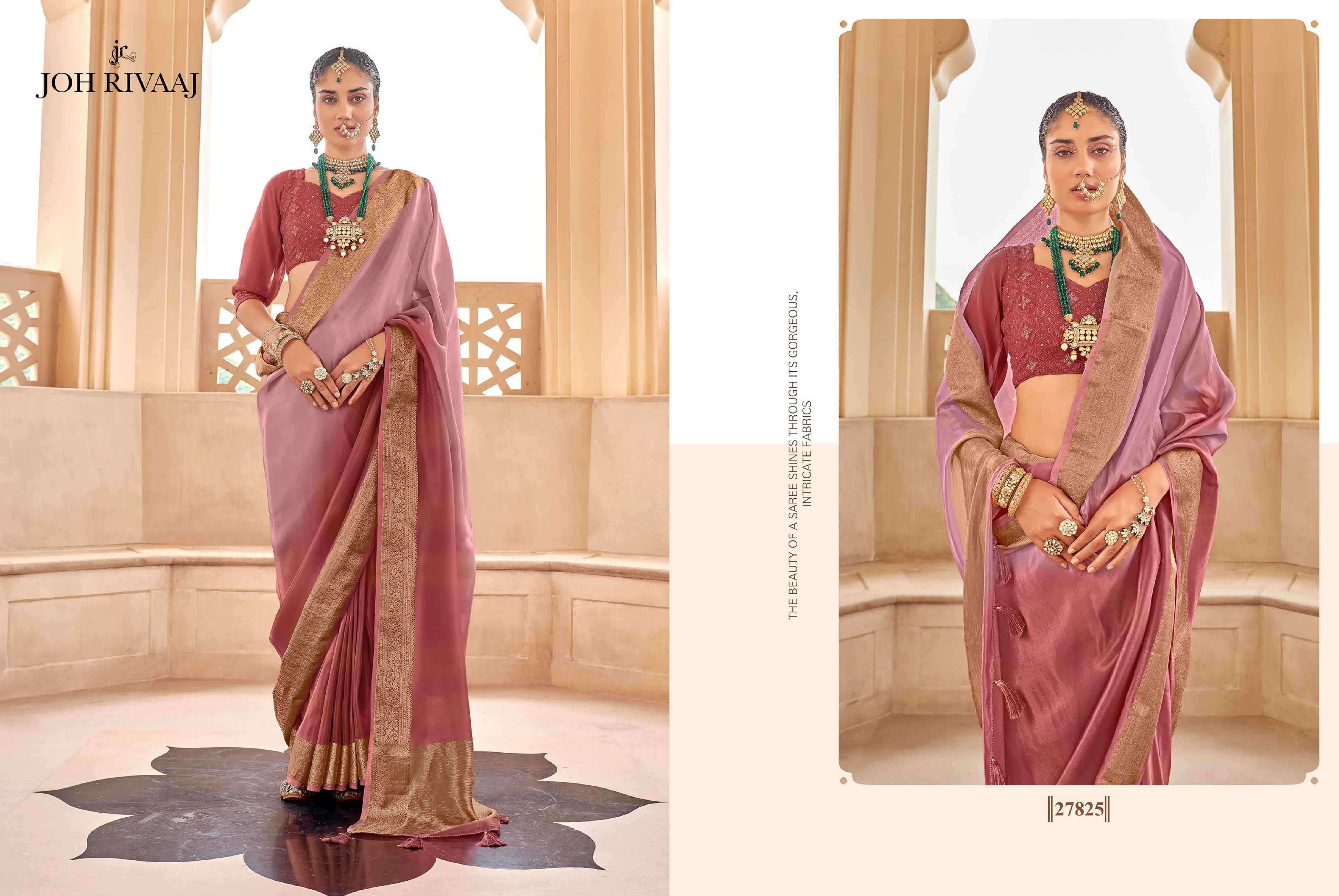JOH RIVAAJ PRESENTS JAROKHA EXCLUSIVE SOFT SILK SAREE WITH LUCKNOWI WORK BLOUSE CATALOG WHOLESALER AND EXPORTER 