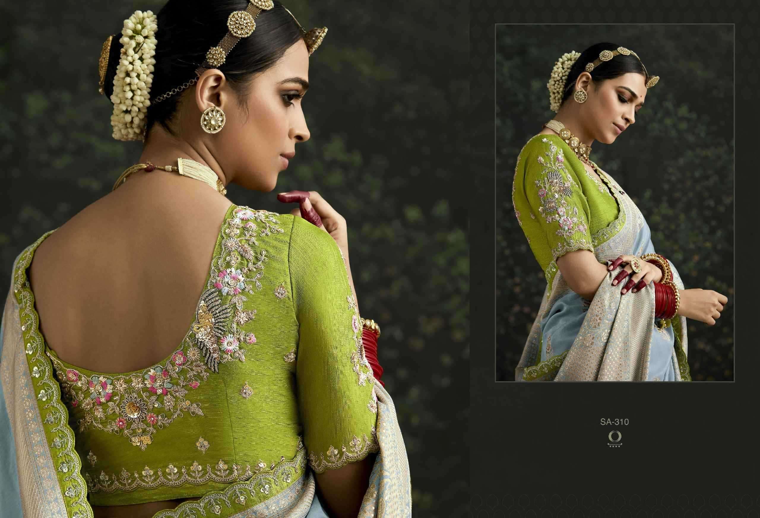 KIMORA PRESENTS BAISA SINDURI 308-318 PARTY WEAR DOLA SILK EMBROIDERY SAREES CATALOG WHOLESALER AND EXPORTER 