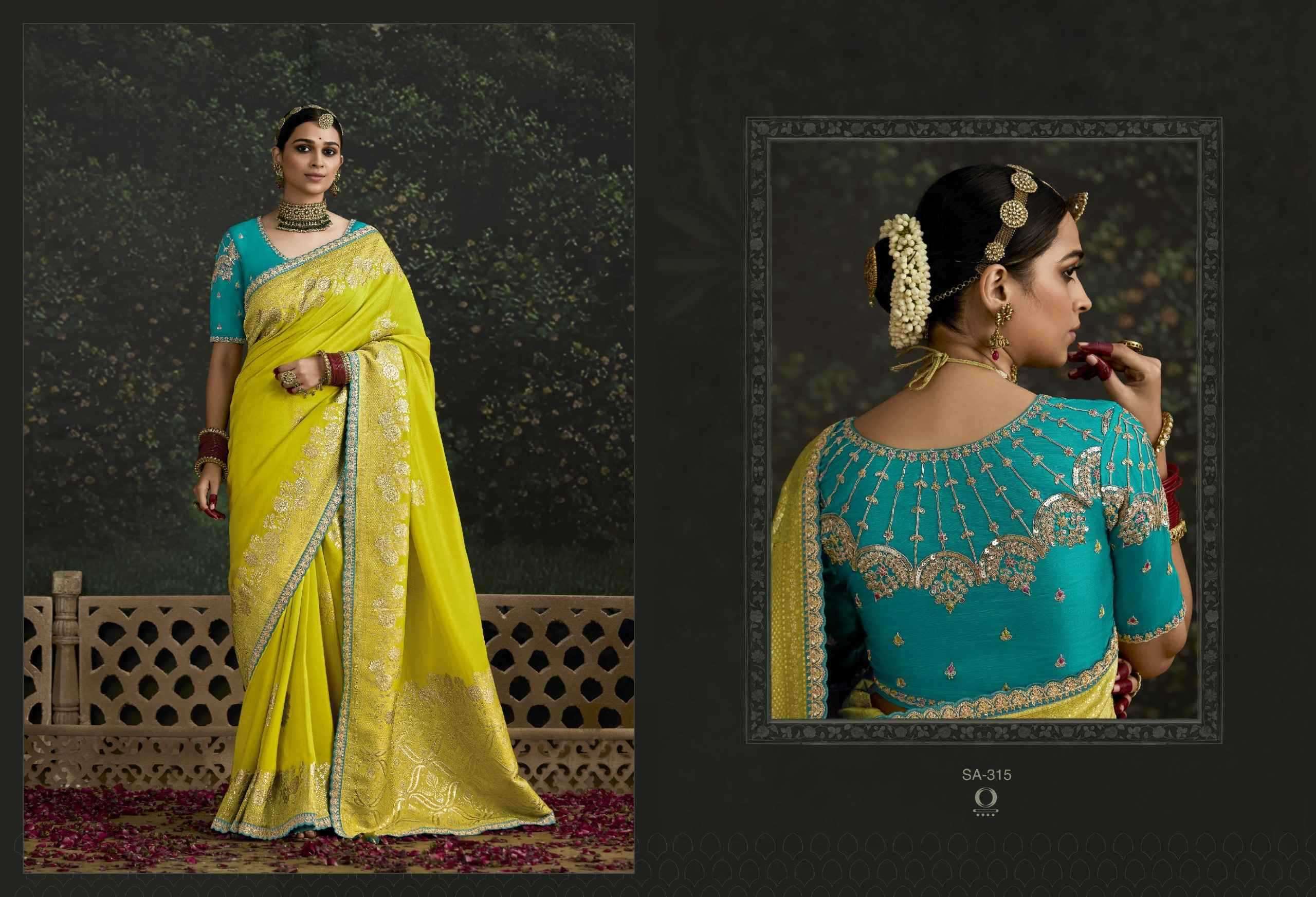 KIMORA PRESENTS BAISA SINDURI 308-318 PARTY WEAR DOLA SILK EMBROIDERY SAREES CATALOG WHOLESALER AND EXPORTER 