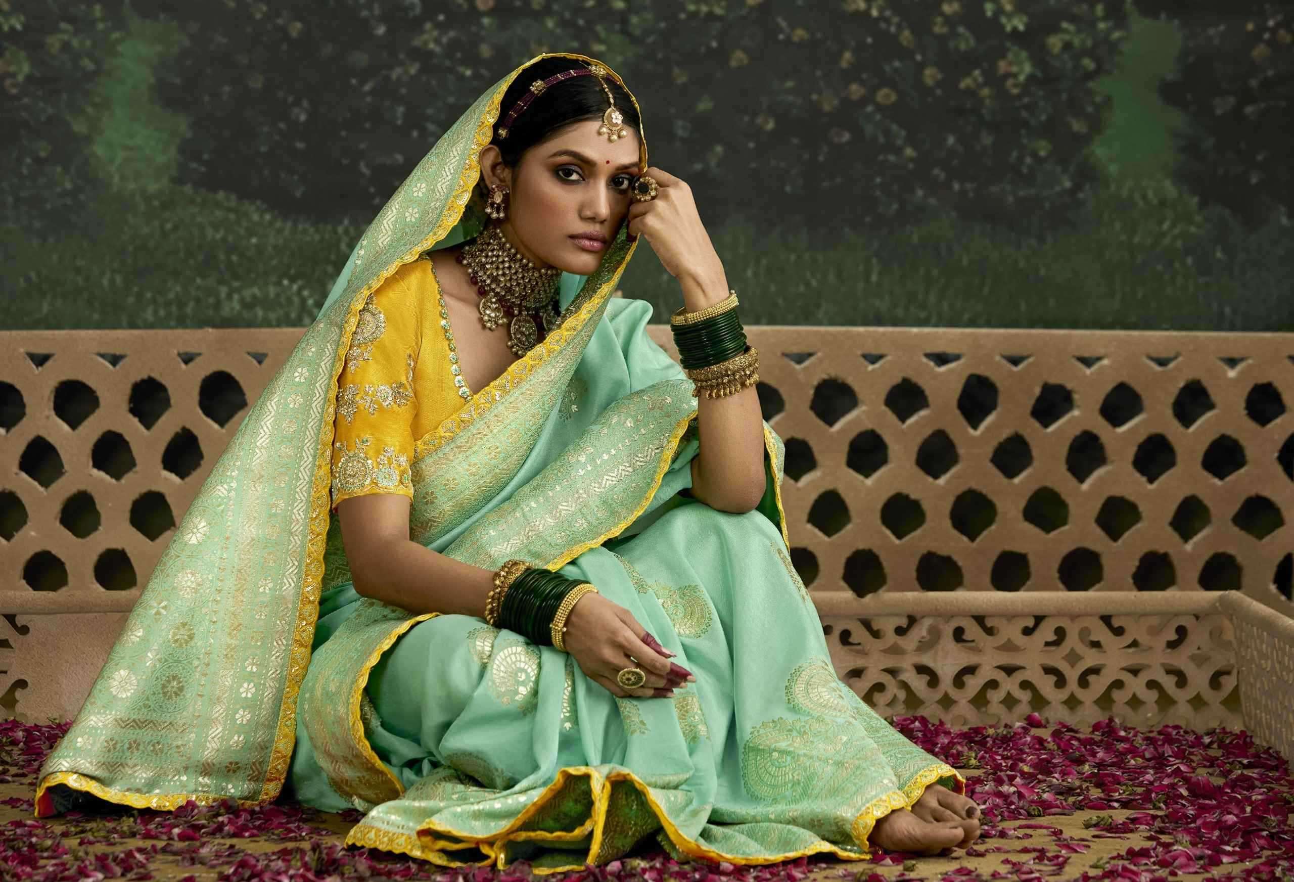 KIMORA PRESENTS BAISA SINDURI 308-318 PARTY WEAR DOLA SILK EMBROIDERY SAREES CATALOG WHOLESALER AND EXPORTER 