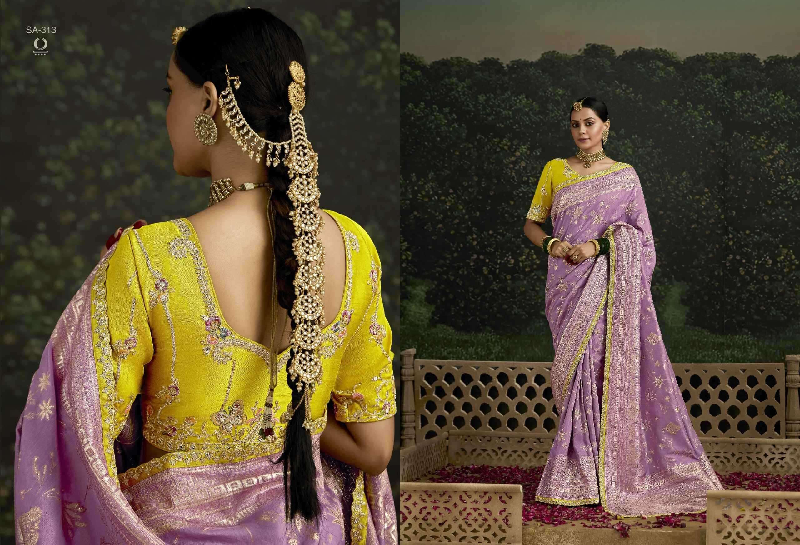 KIMORA PRESENTS BAISA SINDURI 308-318 PARTY WEAR DOLA SILK EMBROIDERY SAREES CATALOG WHOLESALER AND EXPORTER 