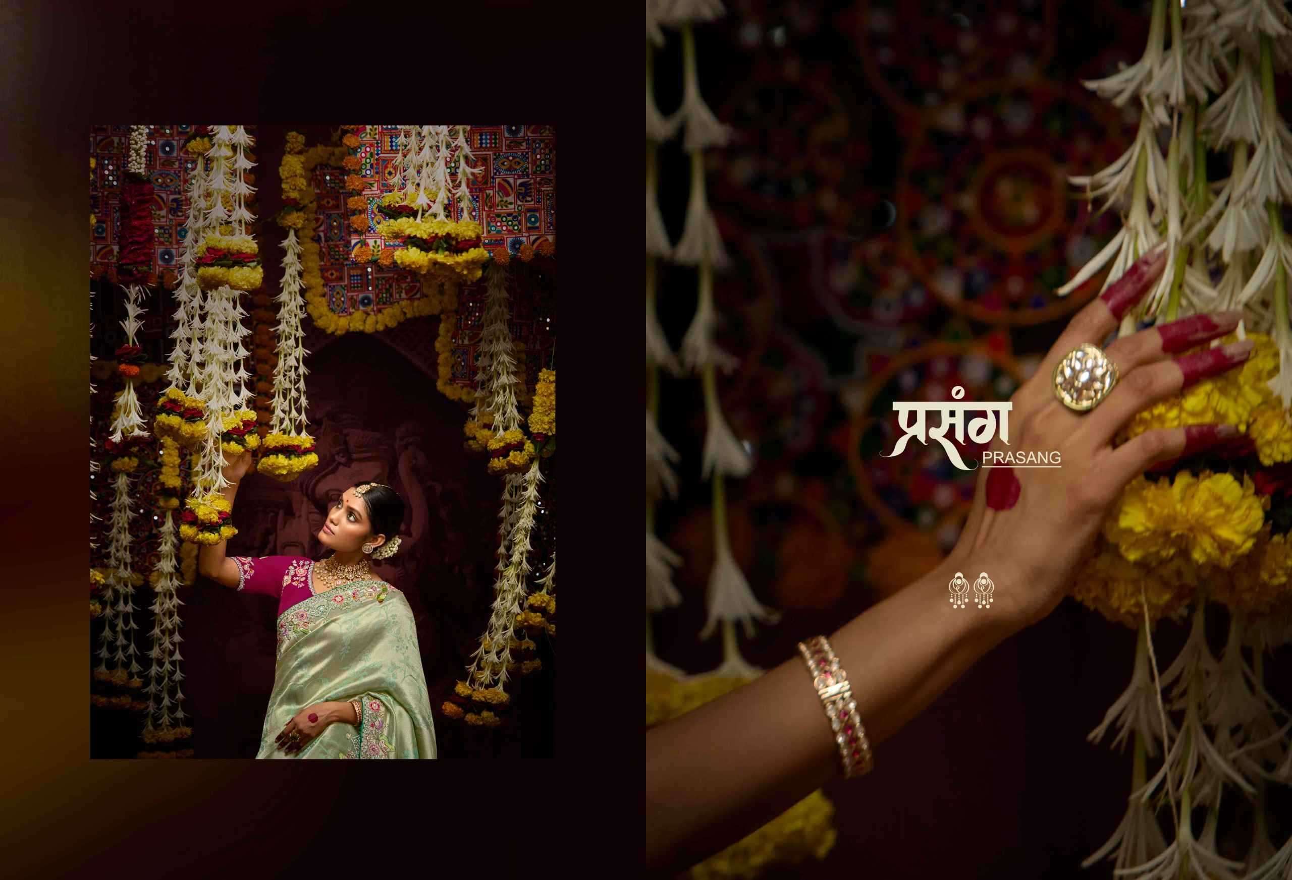 KIMORA PRESENTS PRASANG 341 To 351 PURE BANARASI KANJIVARAM SAREES CATALOG WHOLESALER AND EXPORTER IN SURAT