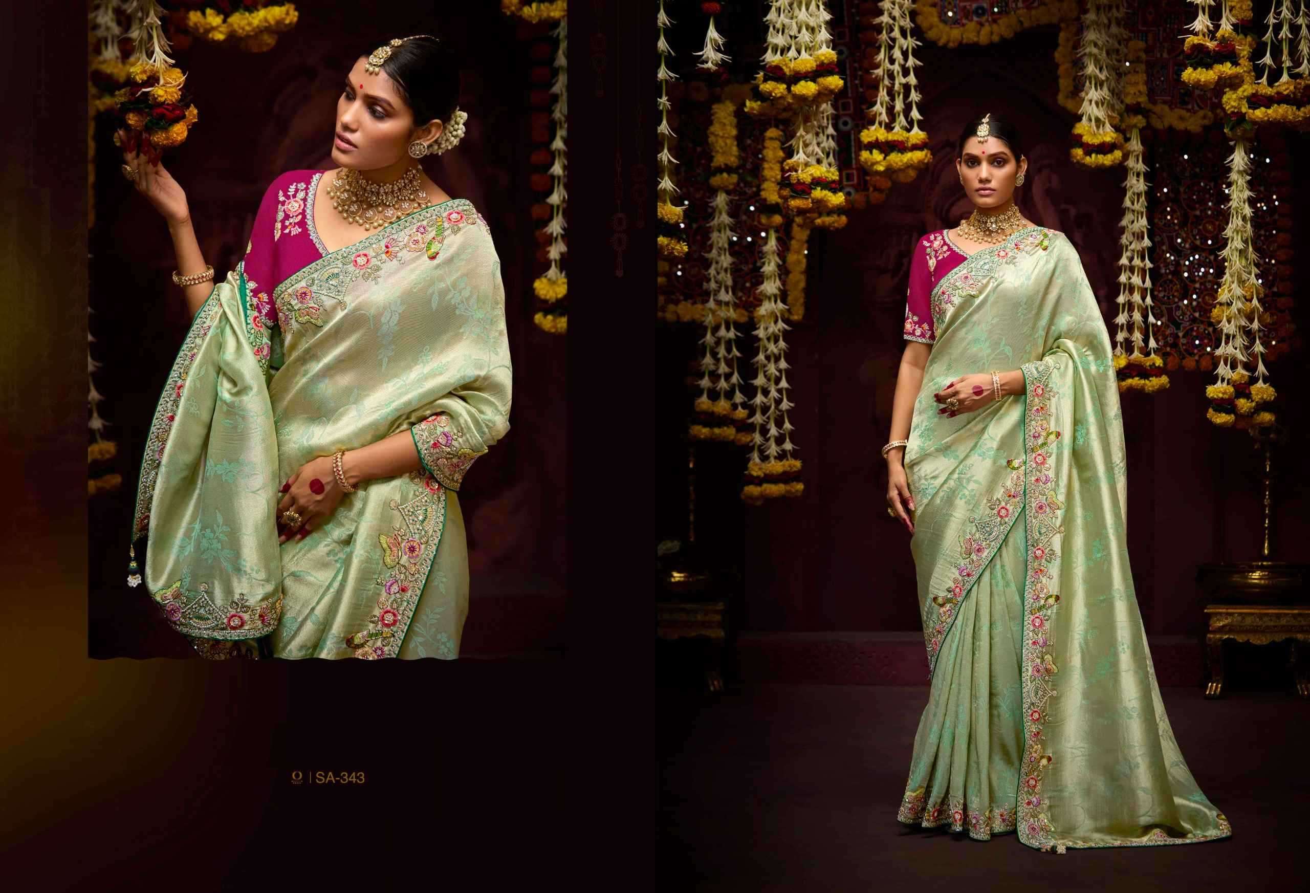 KIMORA PRESENTS PRASANG 341 To 351 PURE BANARASI KANJIVARAM SAREES CATALOG WHOLESALER AND EXPORTER IN SURAT