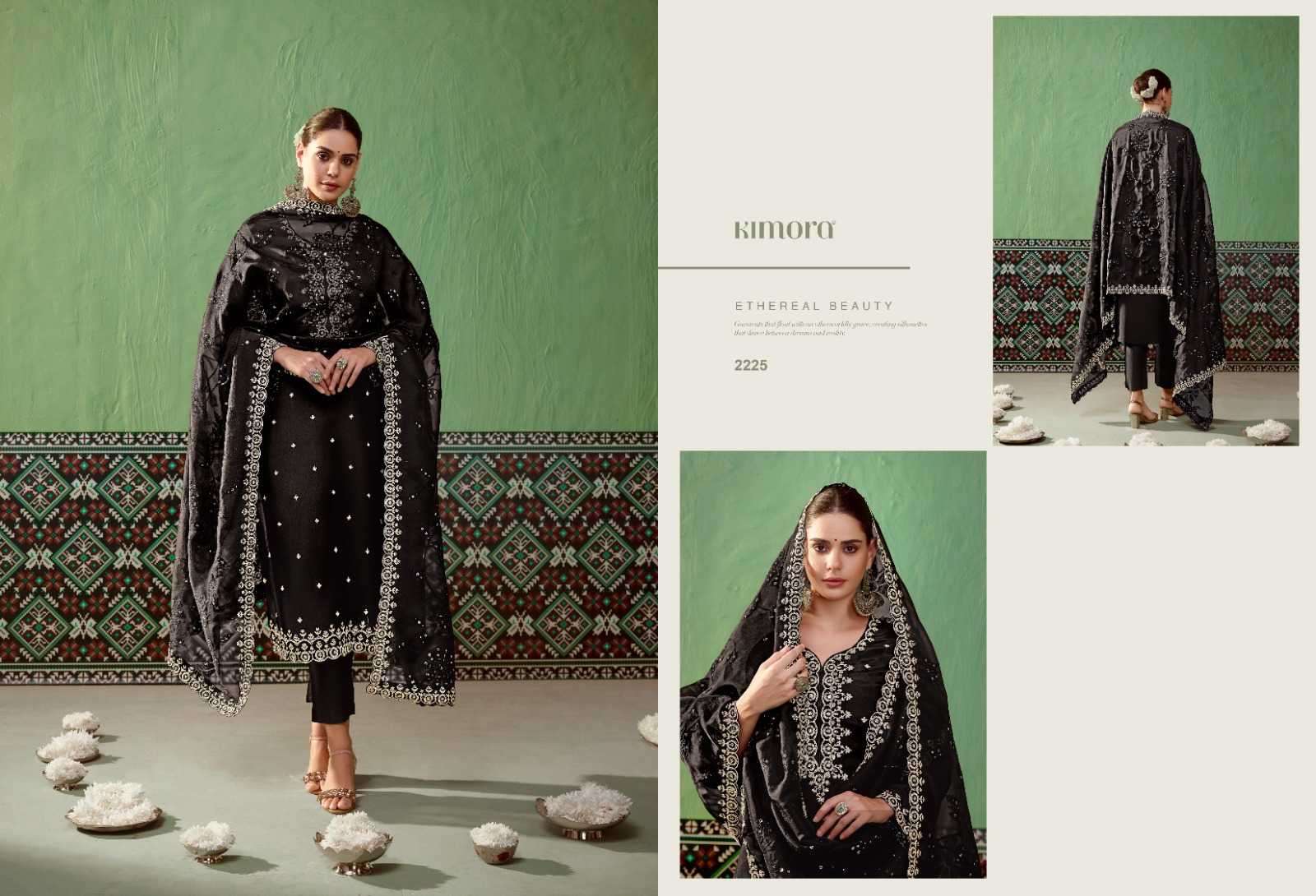 KIMORA PRESENTS SAVERA VOL-52 2221-2226 BAMBER SILK BEAUTIFUL DRESS MATERIAL CATALOG WHOLESALER AND EXPORTER