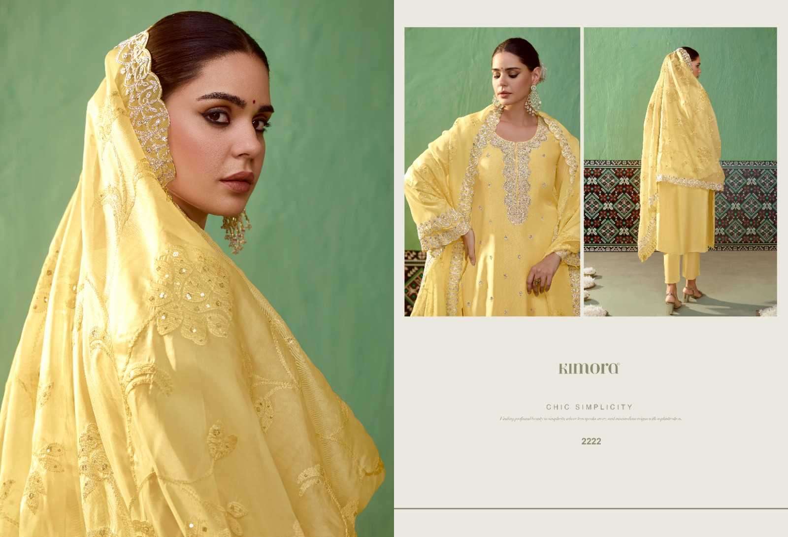 KIMORA PRESENTS SAVERA VOL-52 2221-2226 BAMBER SILK BEAUTIFUL DRESS MATERIAL CATALOG WHOLESALER AND EXPORTER
