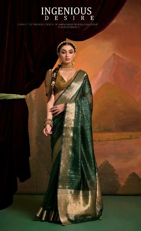 KIRA CREATION PRESENTS KANAK 6601-6606 ATTRACTIVE DESIGN MOSS SAREE FOR WOMEN CATALOG WHOLESALER AND EXPORTER