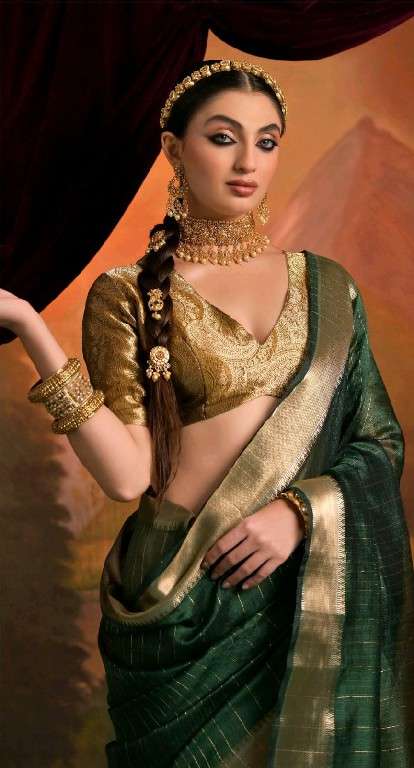 KIRA CREATION PRESENTS KANAK 6601-6606 ATTRACTIVE DESIGN MOSS SAREE FOR WOMEN CATALOG WHOLESALER AND EXPORTER