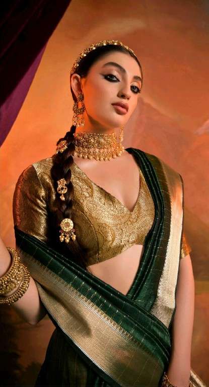 KIRA CREATION PRESENTS KANAK 6601-6606 ATTRACTIVE DESIGN MOSS SAREE FOR WOMEN CATALOG WHOLESALER AND EXPORTER