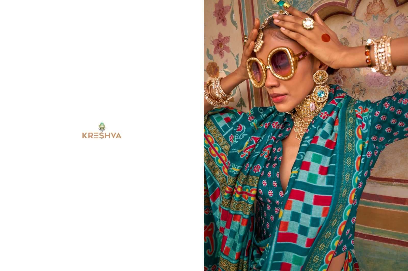 KRESHVA PRESENTS MAHANANDI 701-706 CLASSIC DESIGN MERCERIZER SIGMA SILK WOMEN SAREES CATALOG WHOLESALER AND EXPORTER 
