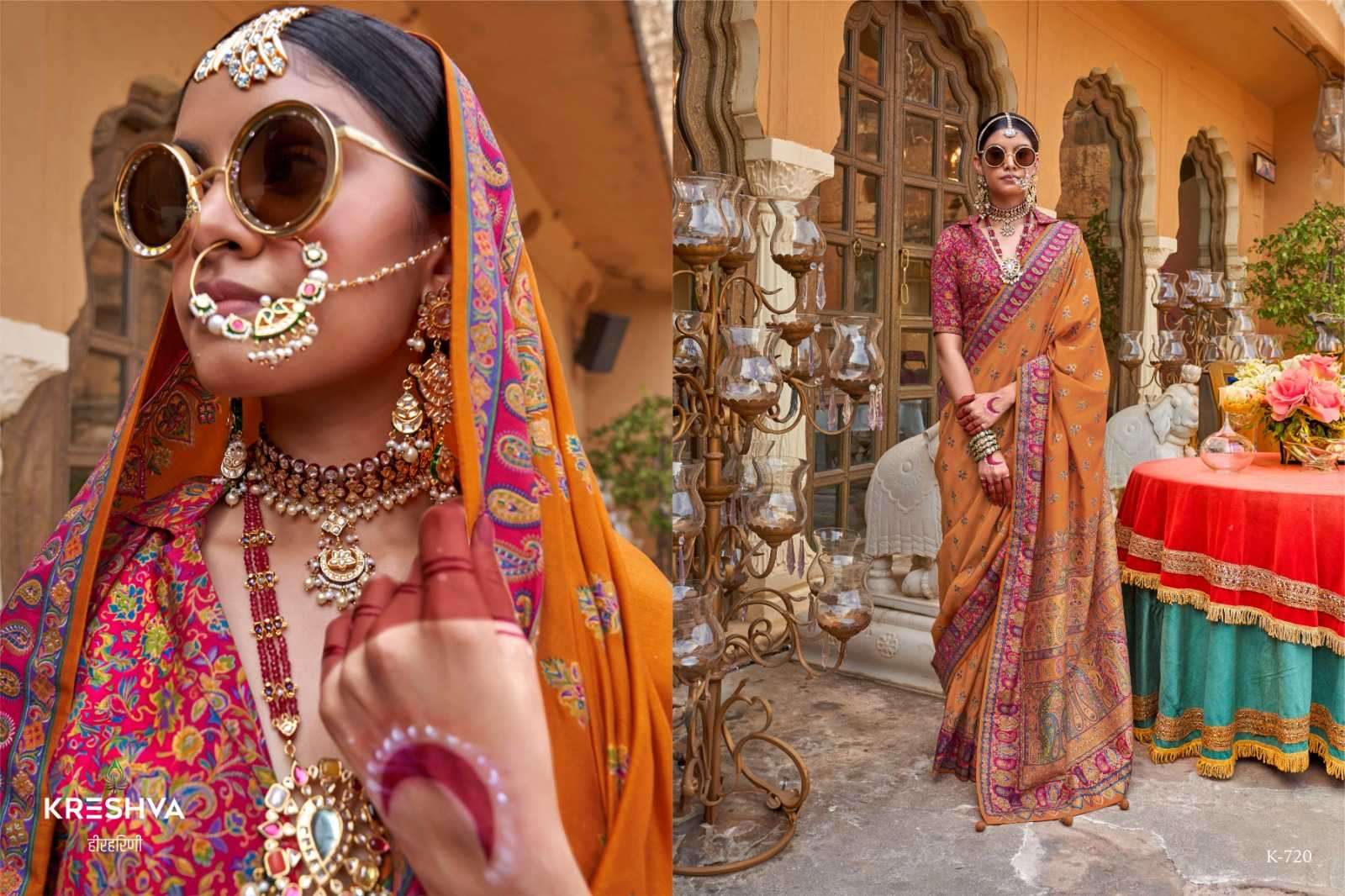 KRESHVA PRESENTS PADMAKAMAL SUPER PURE SILK LUXURY PRINTED DESIGNER SAREES CATALOG WHOLESALER AND EXPORTER 