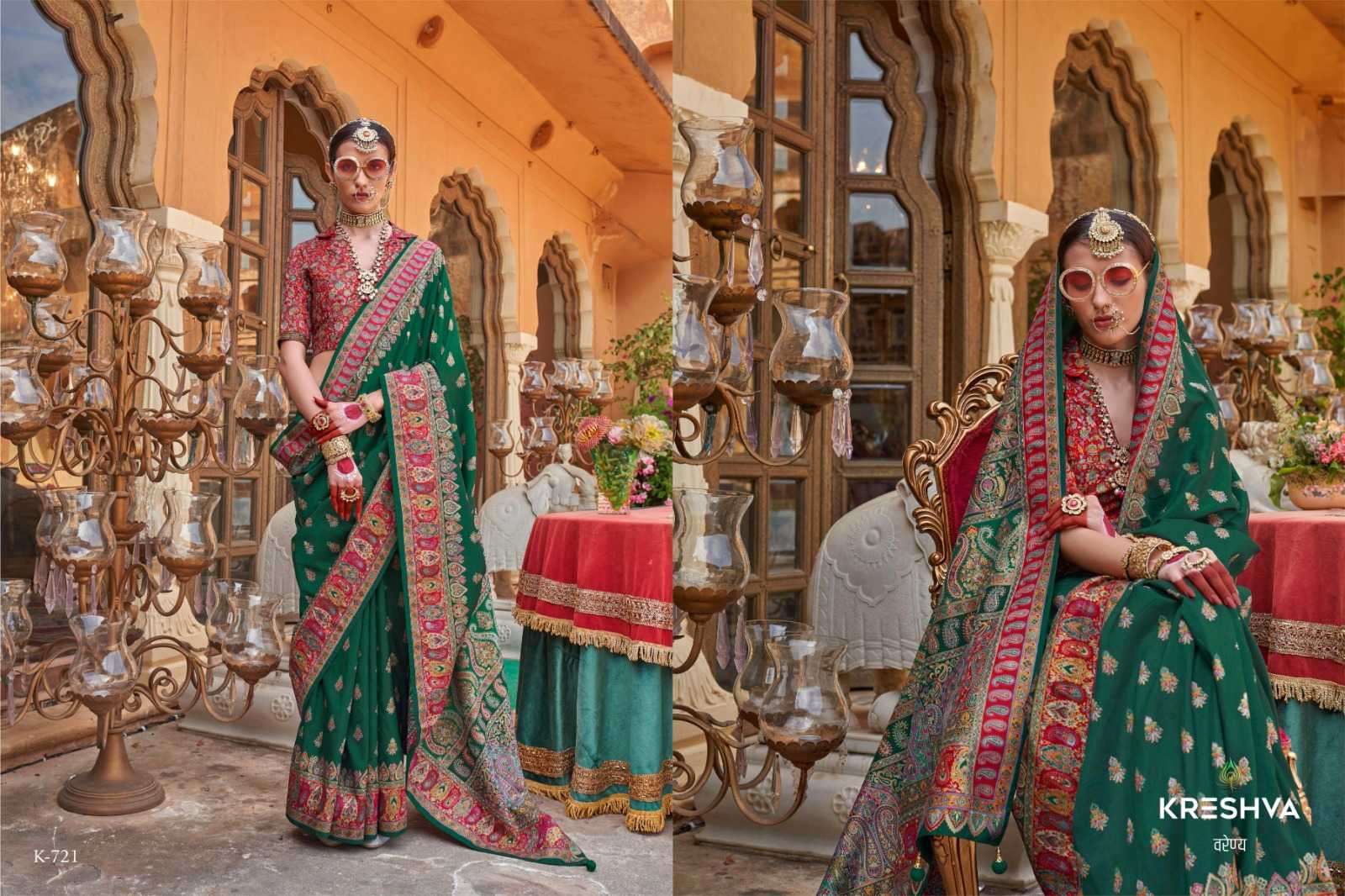 KRESHVA PRESENTS PADMAKAMAL SUPER PURE SILK LUXURY PRINTED DESIGNER SAREES CATALOG WHOLESALER AND EXPORTER 
