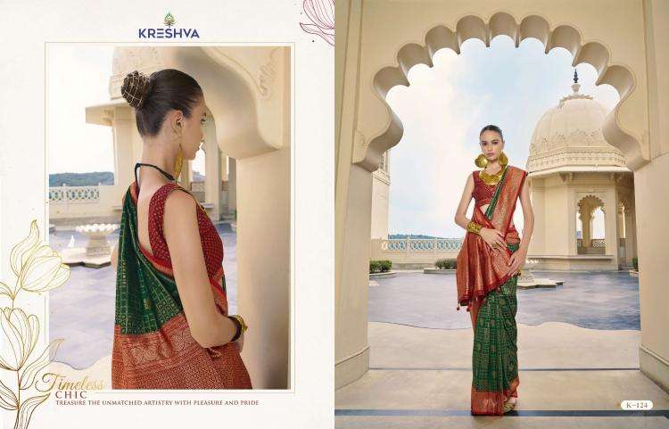 KRESHVA PRESENTS RUPALI BANARASHI SILK FASHIONABLE SAREES CATALOG WHOLESALER AND EXPORTS