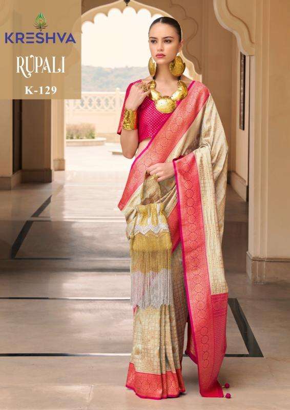 KRESHVA PRESENTS RUPALI BANARASHI SILK FASHIONABLE SAREES CATALOG WHOLESALER AND EXPORTS