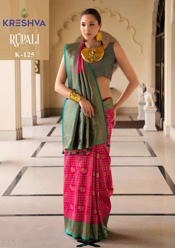 KRESHVA PRESENTS RUPALI BANARASHI SILK FASHIONABLE SAREES CATALOG WHOLESALER AND EXPORTS
