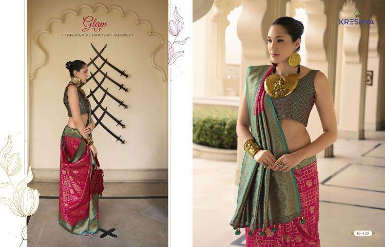 KRESHVA PRESENTS RUPALI BANARASHI SILK FASHIONABLE SAREES CATALOG WHOLESALER AND EXPORTS
