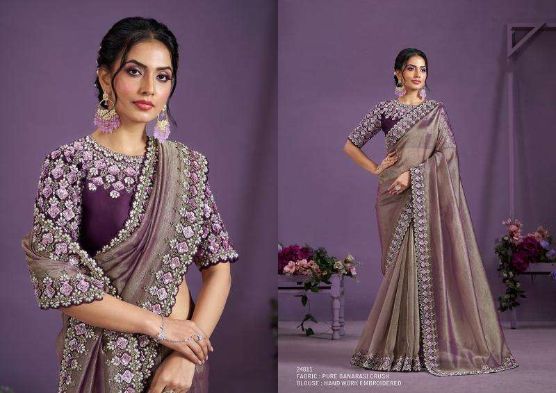 MAHOTSAV PRESENTS ADVAYA 24804-24816 BANARASI CRUSH EXCLUSIVE SAREE WITH BLOUSE CATALOG WHOLESALER AND EXPORTER
