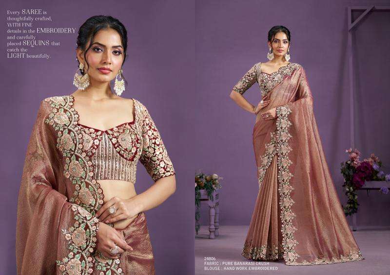 MAHOTSAV PRESENTS ADVAYA 24804-24816 BANARASI CRUSH EXCLUSIVE SAREE WITH BLOUSE CATALOG WHOLESALER AND EXPORTER