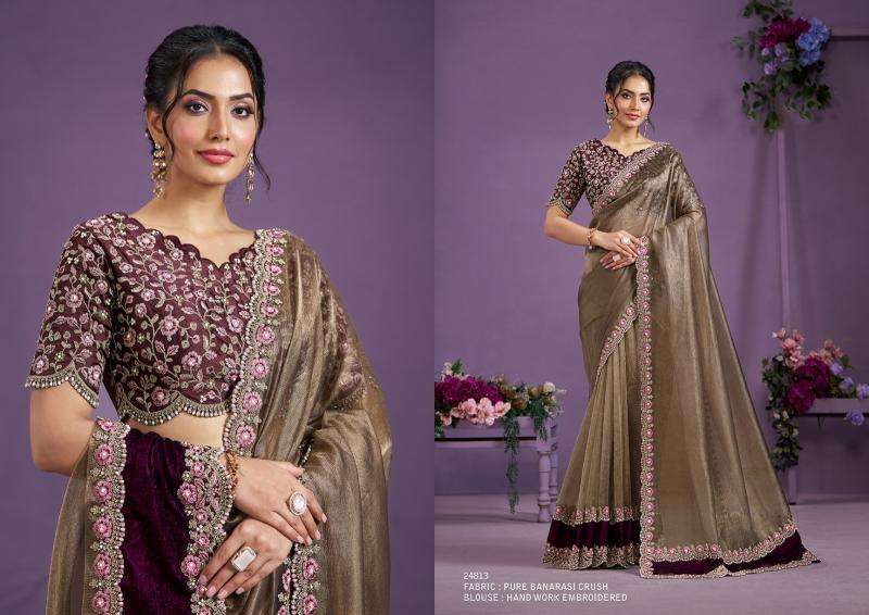 MAHOTSAV PRESENTS ADVAYA 24804-24816 BANARASI CRUSH EXCLUSIVE SAREE WITH BLOUSE CATALOG WHOLESALER AND EXPORTER