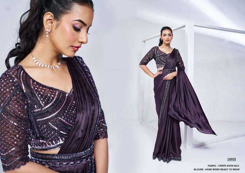 MAHOTSAV PRESENTS MOHMANTHAN 24900 SERIES ELYSSIA PARTY WEAR READY TO WEAR SAREE CATALOG WHOLESALER AND EXPORTER 