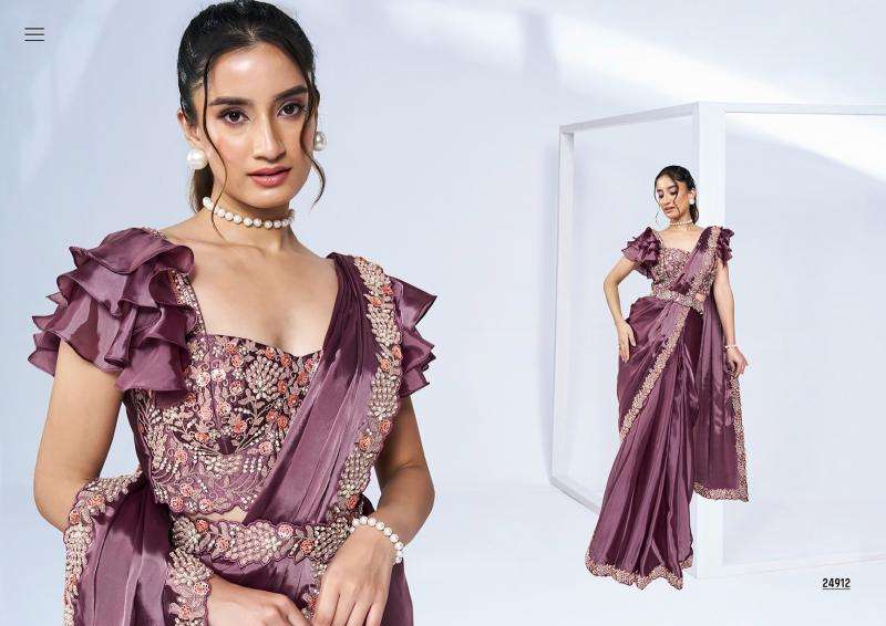 MAHOTSAV PRESENTS MOHMANTHAN 24900 SERIES ELYSSIA PARTY WEAR READY TO WEAR SAREE CATALOG WHOLESALER AND EXPORTER 