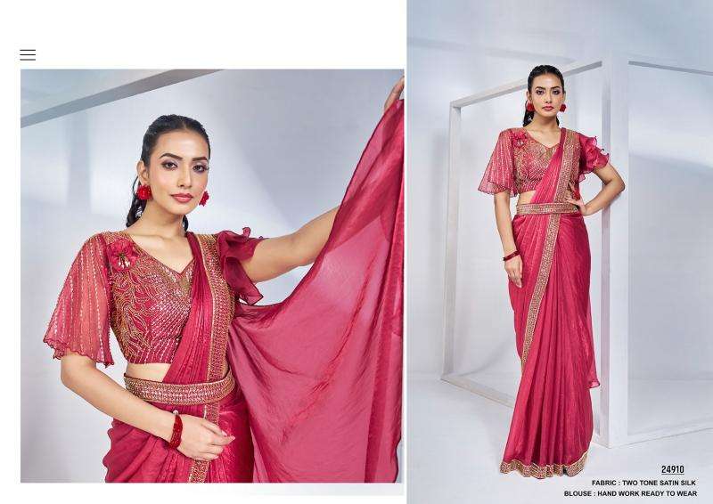 MAHOTSAV PRESENTS MOHMANTHAN 24900 SERIES ELYSSIA PARTY WEAR READY TO WEAR SAREE CATALOG WHOLESALER AND EXPORTER 