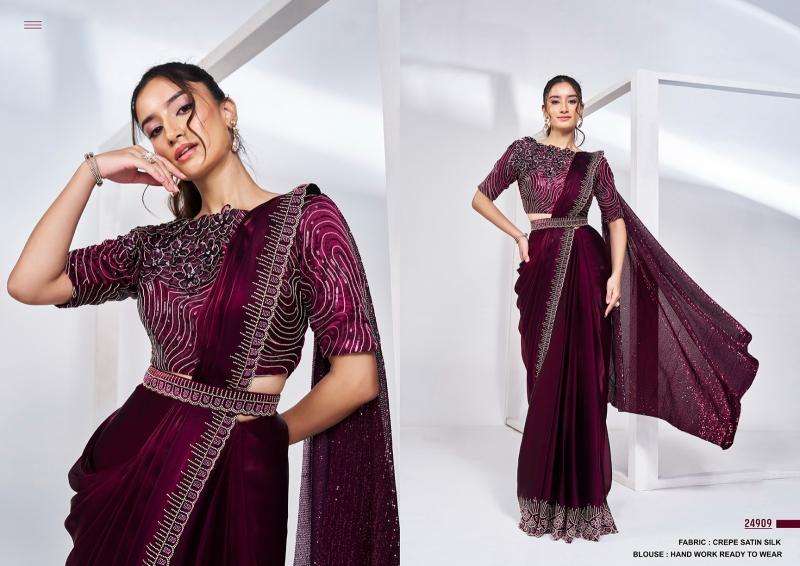 MAHOTSAV PRESENTS MOHMANTHAN 24900 SERIES ELYSSIA PARTY WEAR READY TO WEAR SAREE CATALOG WHOLESALER AND EXPORTER 
