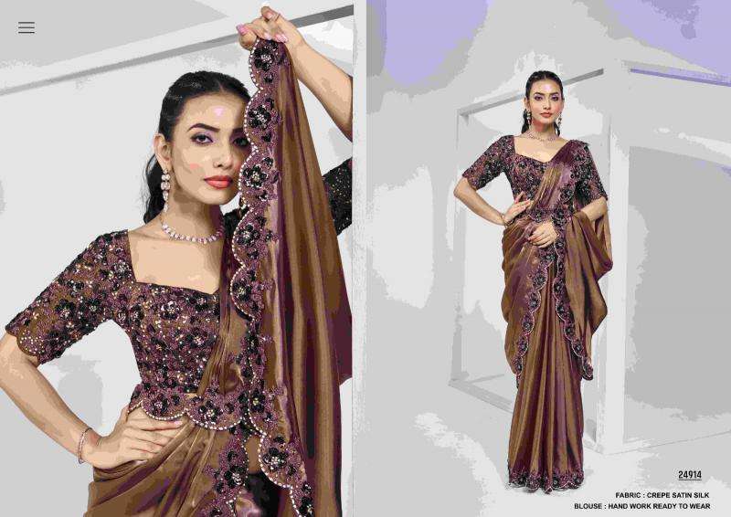 MAHOTSAV PRESENTS MOHMANTHAN 24900 SERIES ELYSSIA PARTY WEAR READY TO WEAR SAREE CATALOG WHOLESALER AND EXPORTER 