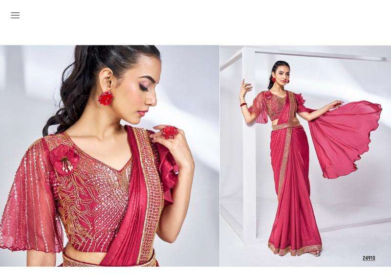 MAHOTSAV PRESENTS MOHMANTHAN 24900 SERIES ELYSSIA PARTY WEAR READY TO WEAR SAREE CATALOG WHOLESALER AND EXPORTER 