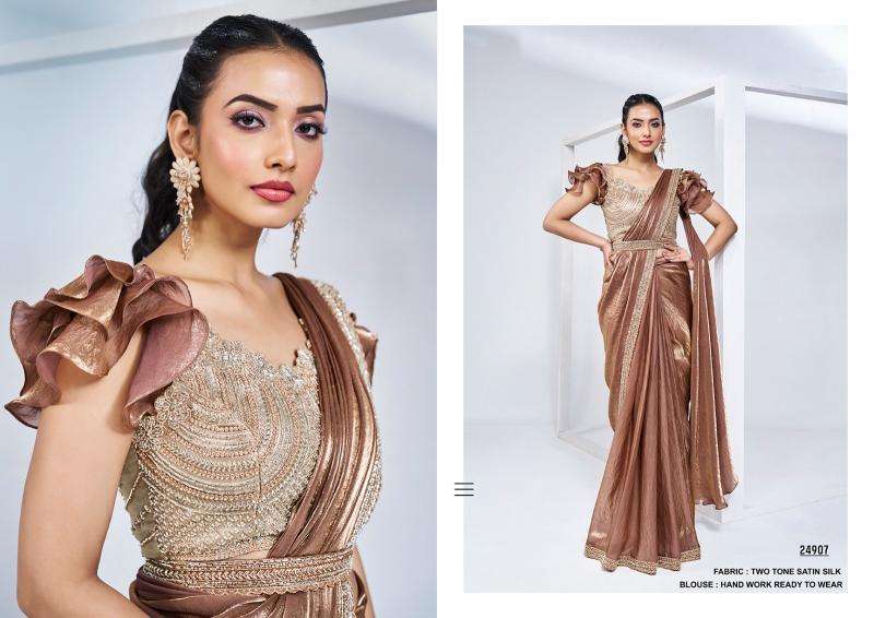MAHOTSAV PRESENTS MOHMANTHAN 24900 SERIES ELYSSIA PARTY WEAR READY TO WEAR SAREE CATALOG WHOLESALER AND EXPORTER 