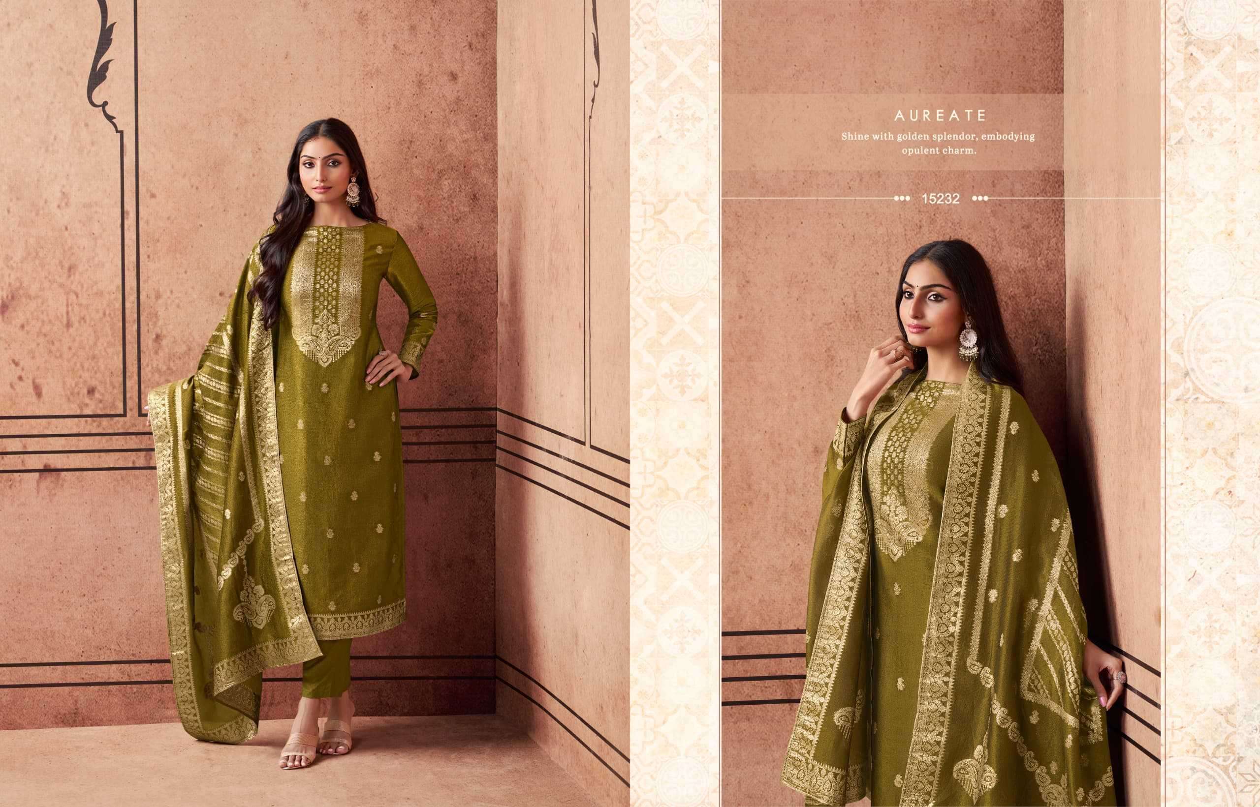 MEERA TRENDZ PRESENTS ZISA ESSENCE FULLY STITCH SHIMMER SILK FASHIONABLE PLUS SIZE 3PCS DRESS CATALOG WHOLESALER AND EXPORTER 