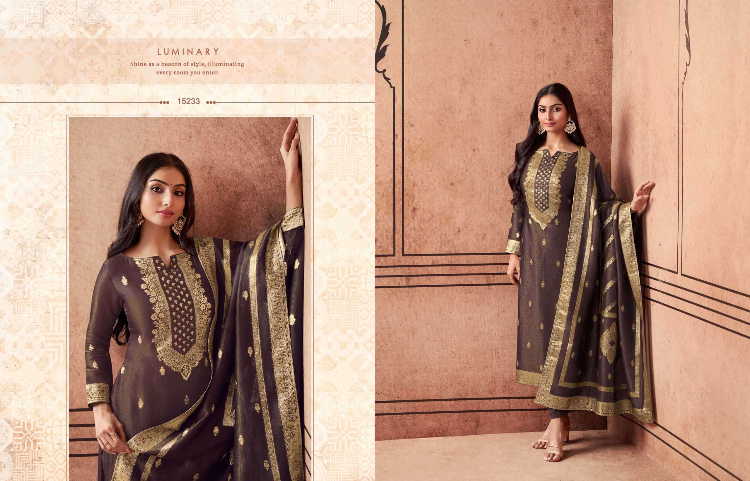 MEERA TRENDZ PRESENTS ZISA ESSENCE FULLY STITCH SHIMMER SILK FASHIONABLE PLUS SIZE 3PCS DRESS CATALOG WHOLESALER AND EXPORTER 