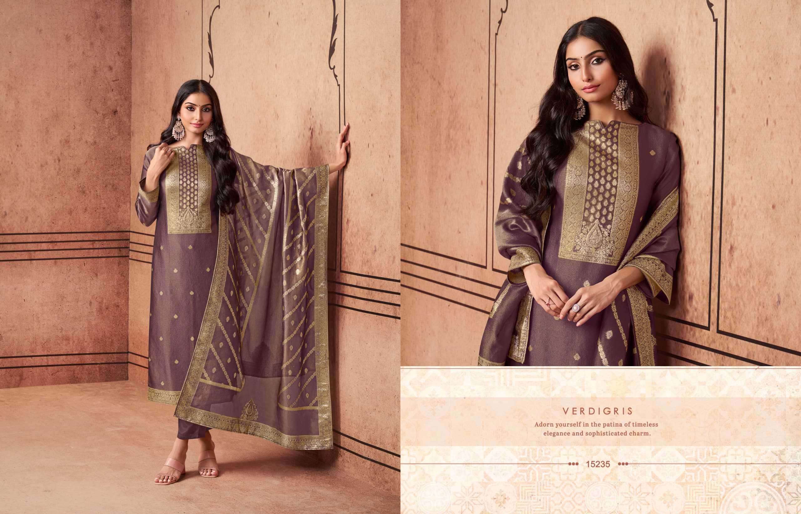 MEERA TRENDZ PRESENTS ZISA ESSENCE FULLY STITCH SHIMMER SILK FASHIONABLE PLUS SIZE 3PCS DRESS CATALOG WHOLESALER AND EXPORTER 