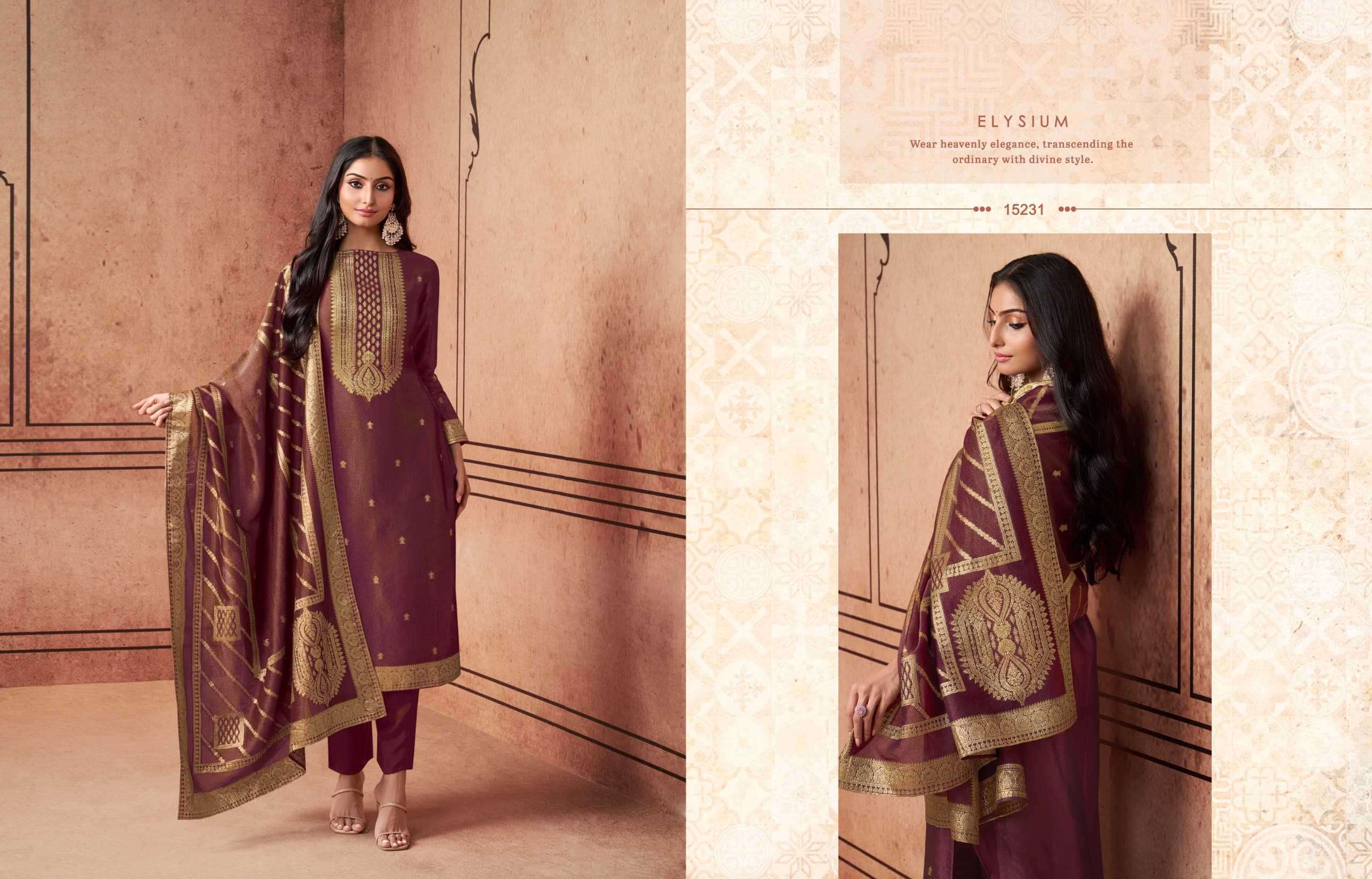 MEERA TRENDZ PRESENTS ZISA ESSENCE FULLY STITCH SHIMMER SILK FASHIONABLE PLUS SIZE 3PCS DRESS CATALOG WHOLESALER AND EXPORTER 
