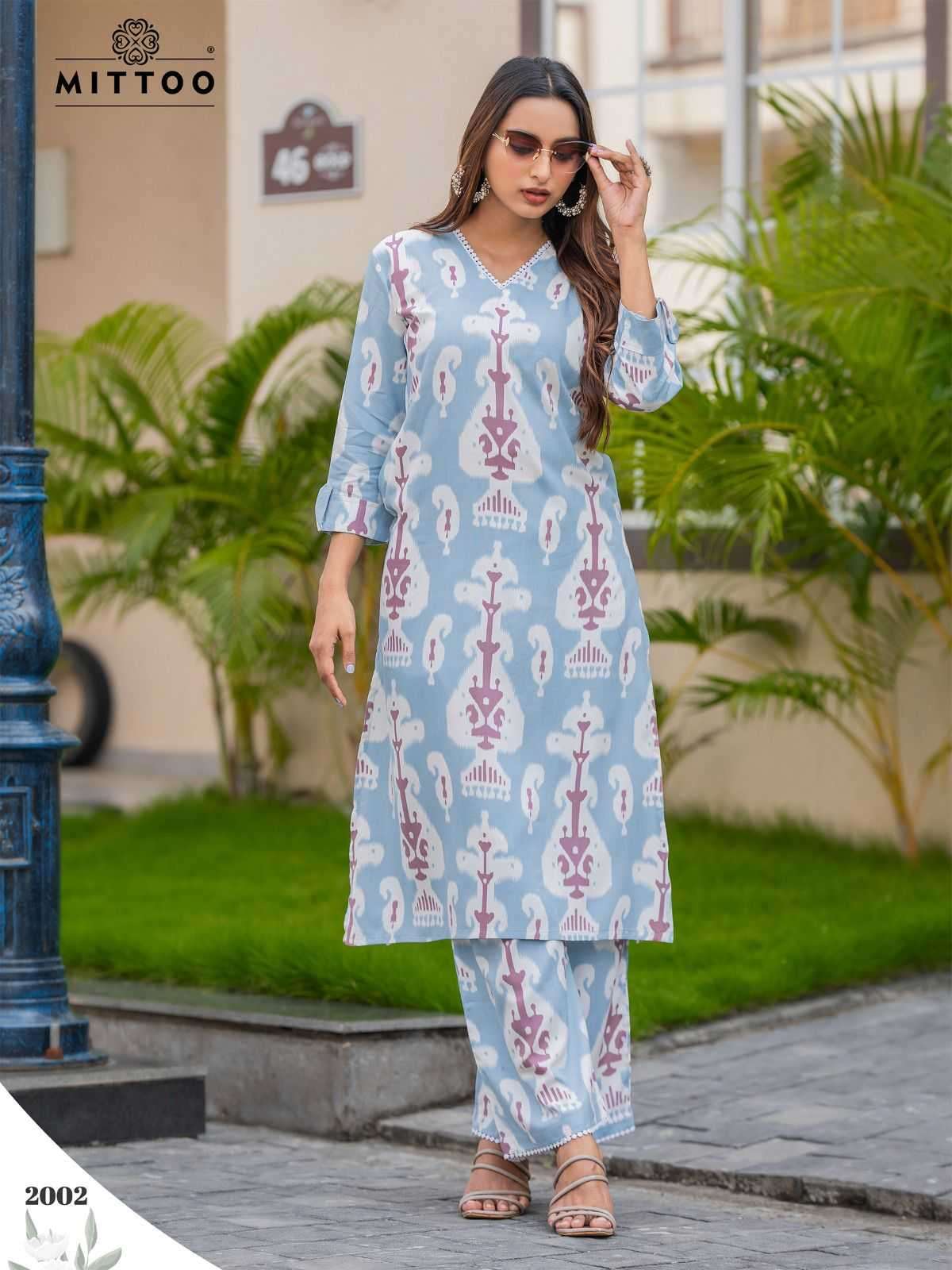 MITTOO PRESENTS SULEKHA UNIQUE STYLE PRINT RAYON READYMADE KURTI WITH PANT CATALOG WHOLESALER AND EXPORTER 