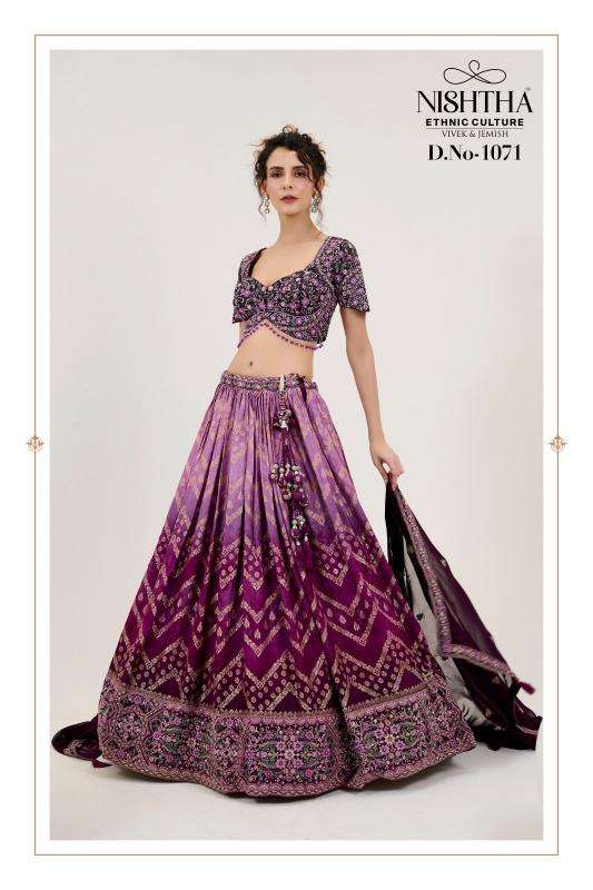 NISHTHA ETHNIC CULTURE PRESENTS BRIDAL VOL-2 1057-1072 DESIGNER FULL STITCH CHANIYA CHOLI CATALOG WHOLESALER AND EXPORTER 