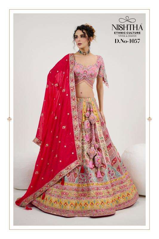 NISHTHA ETHNIC CULTURE PRESENTS BRIDAL VOL-2 1057-1072 DESIGNER FULL STITCH CHANIYA CHOLI CATALOG WHOLESALER AND EXPORTER 