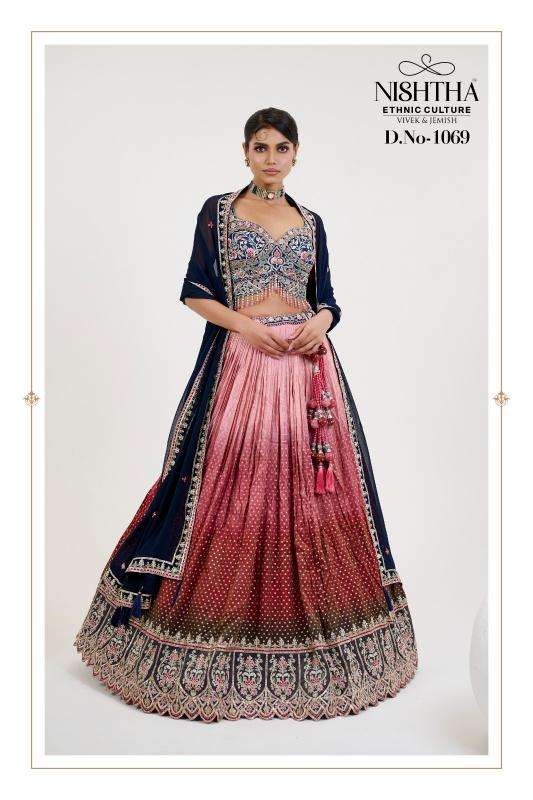 NISHTHA ETHNIC CULTURE PRESENTS BRIDAL VOL-2 1057-1072 DESIGNER FULL STITCH CHANIYA CHOLI CATALOG WHOLESALER AND EXPORTER 