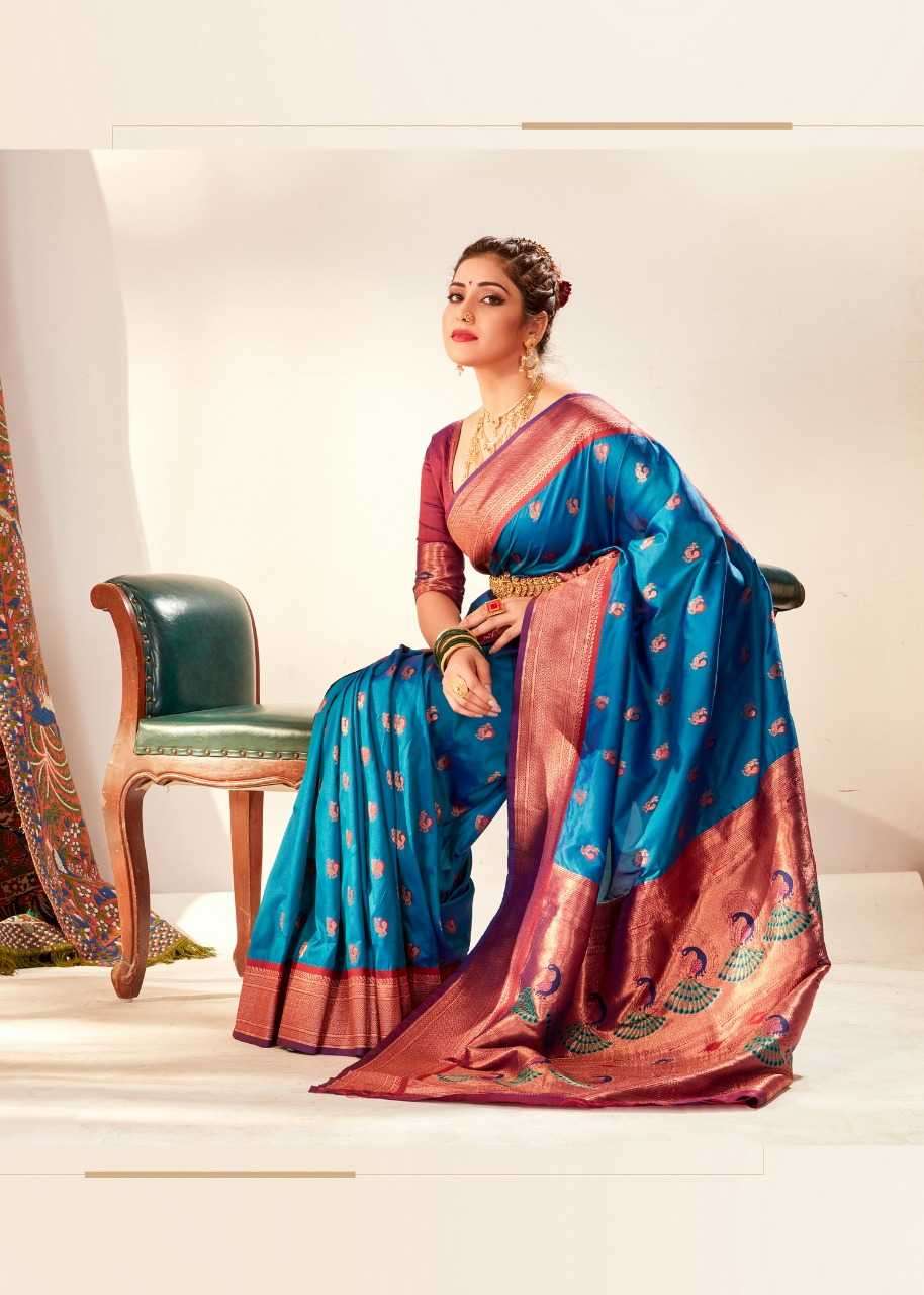 RAJPATH PRESENTS MIHIRA SILK BANARASI PAITHANI SILK ATTRACTIVE SAREES CATALOG WHOLESALER AND EXPORTER 