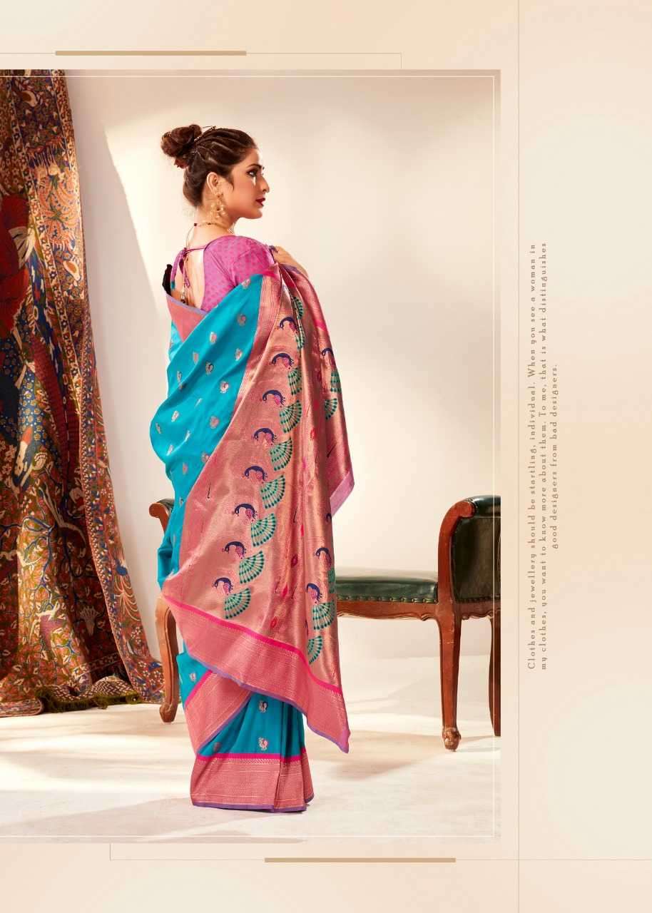 RAJPATH PRESENTS MIHIRA SILK BANARASI PAITHANI SILK ATTRACTIVE SAREES CATALOG WHOLESALER AND EXPORTER 