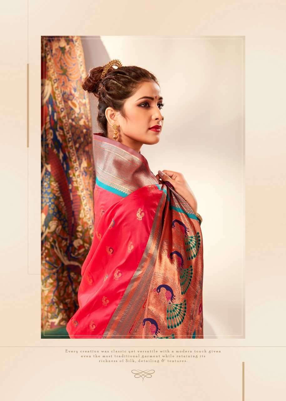 RAJPATH PRESENTS MIHIRA SILK BANARASI PAITHANI SILK ATTRACTIVE SAREES CATALOG WHOLESALER AND EXPORTER 