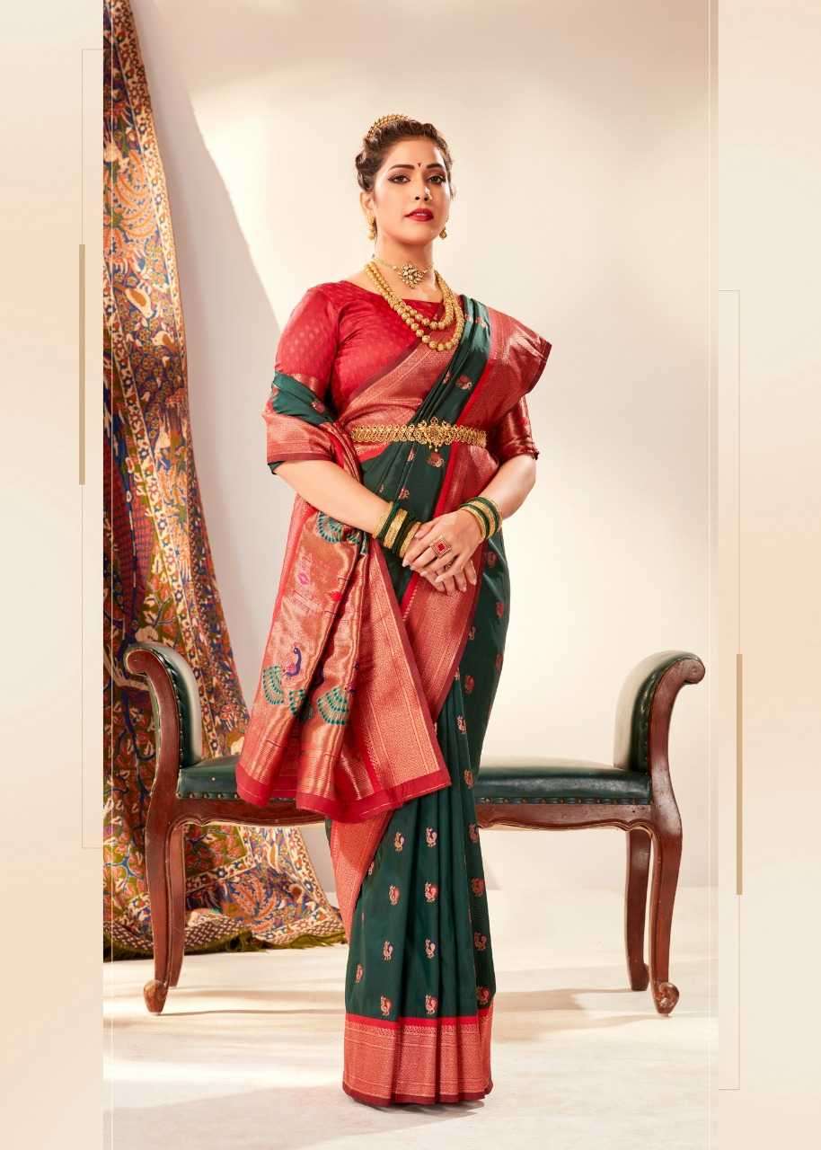 RAJPATH PRESENTS MIHIRA SILK BANARASI PAITHANI SILK ATTRACTIVE SAREES CATALOG WHOLESALER AND EXPORTER 