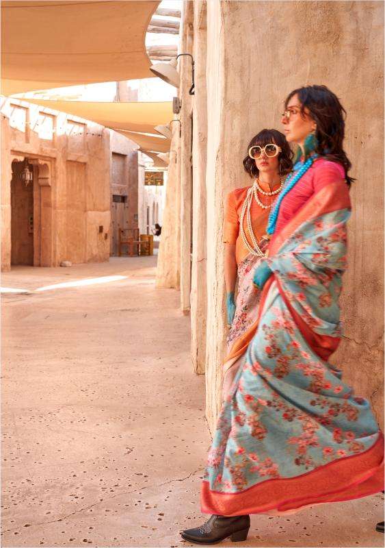 RAJTEX PRESENTS KURO HANDLOOM GEORGETTE POPULAR DESIGN SAREES CATALOG WHOLESALER AND EXPORTER 