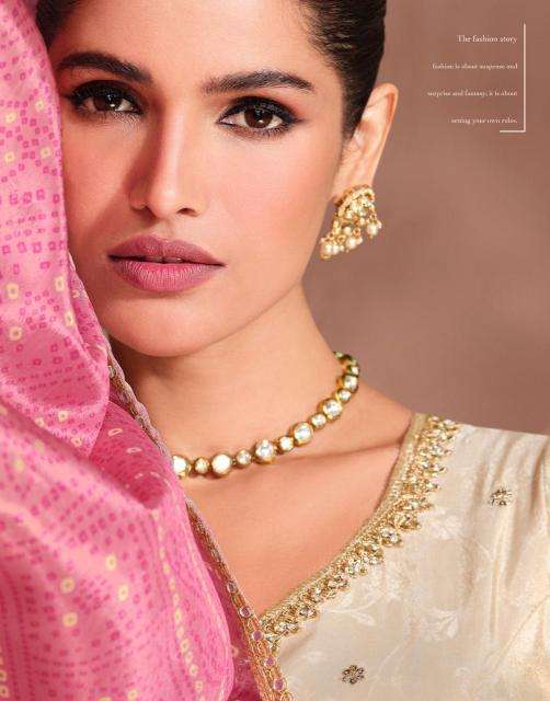 SAYURI DESIGNER PRESENTS GUNJAN VISCOSE JACQUARD SILK FESTIVAL WEAR READYMADE GOWN CATALOG WHOLESALER AND EXPORTER 