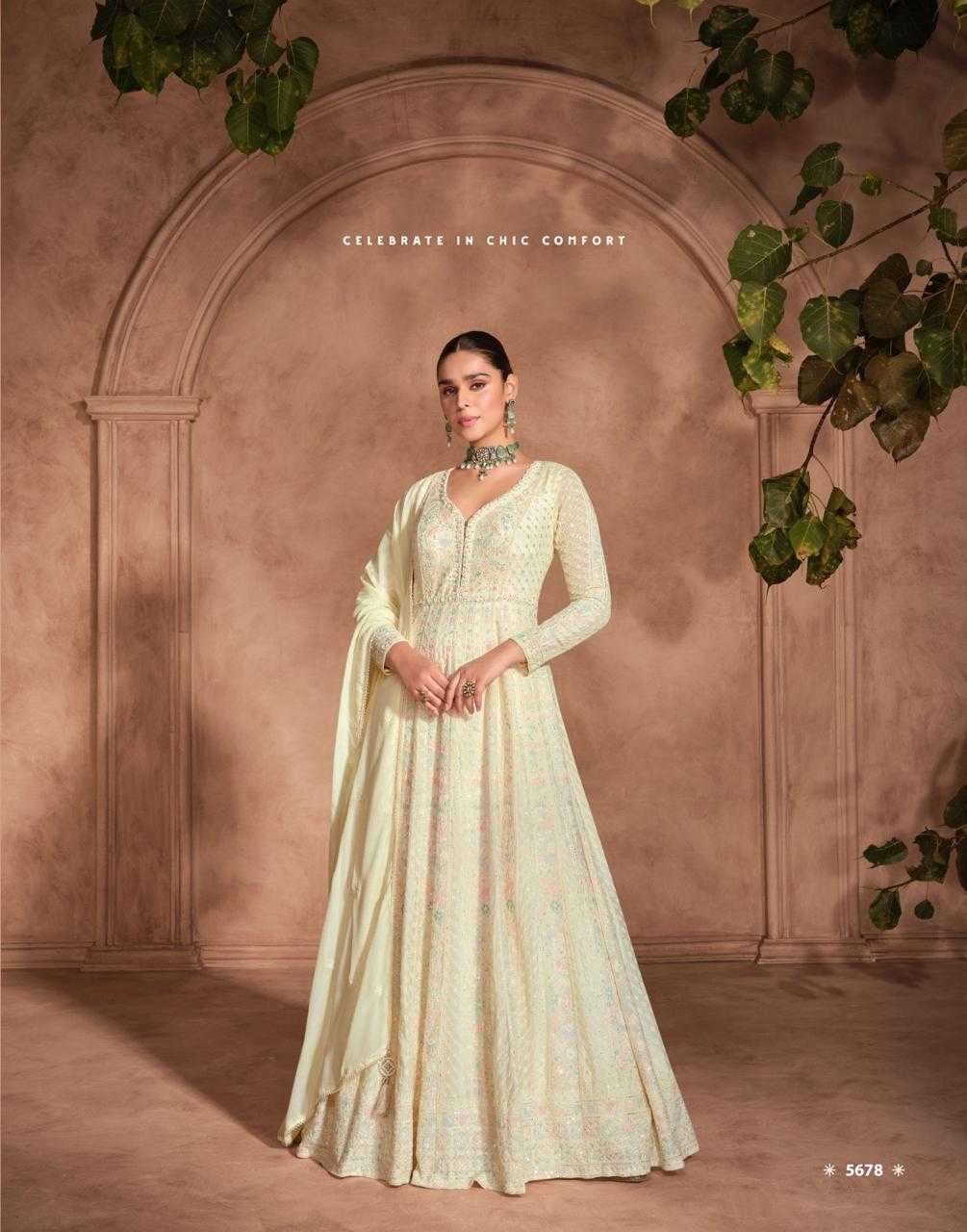SAYURI DESIGNER PRESENTS IZHAR GEORGETTE FULLY STITCH TRADITIONAL GOWN CATALOG WHOLESALER AND EXPORTER 