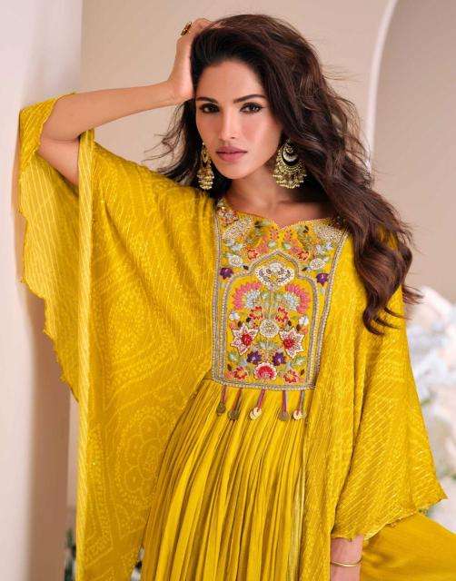 SAYURI DESIGNER PRESENTS MOHEY CHINON SILK READYMADE DESIGNER GOWN CATALOG WHOLESALER AND EXPORTER 