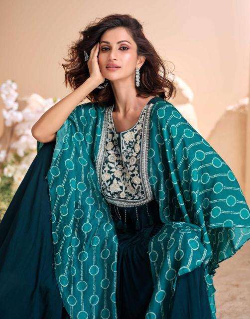 SAYURI DESIGNER PRESENTS MOHEY CHINON SILK READYMADE DESIGNER GOWN CATALOG WHOLESALER AND EXPORTER 