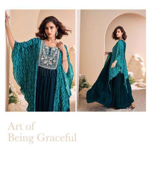 SAYURI DESIGNER PRESENTS MOHEY CHINON SILK READYMADE DESIGNER GOWN CATALOG WHOLESALER AND EXPORTER 